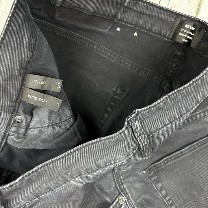 NEUW 'Lou Slim' Mens Black Jeans - Size 34/32 - Jean Pool