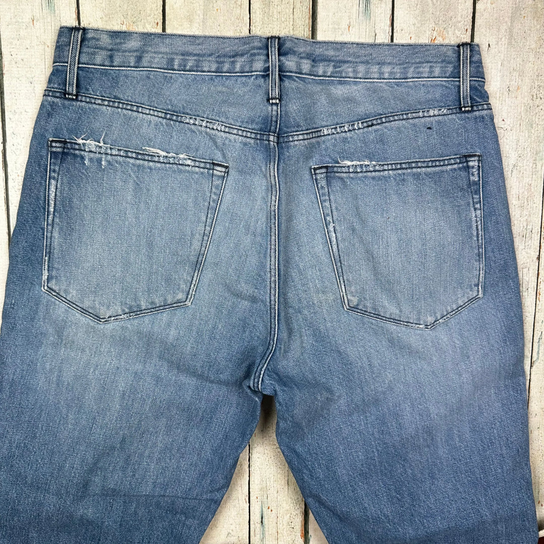 3x1 - Stunning USA Made Fringed Crop 'Mazzy' Jeans -Size 27 - Jean Pool