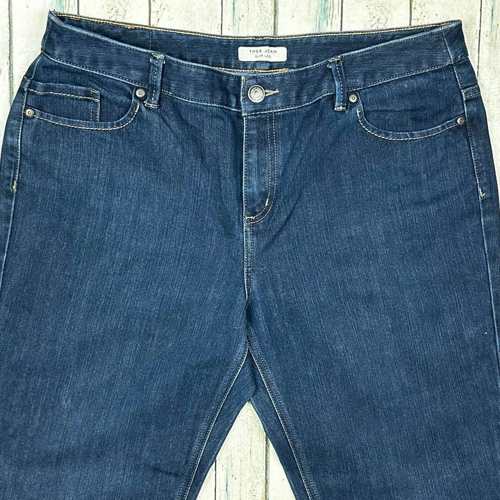 Sportscraft 'Thea' Slim Leg Stretch Denim jeans - Size 15 - Jean Pool
