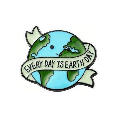 'Every day is Earth Day’ - Planet Globe- Enamel Pin - Jean Pool