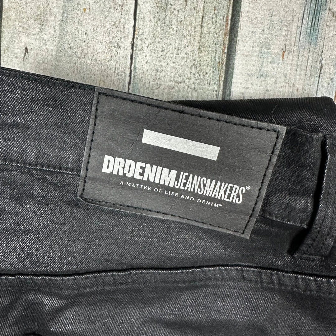 Dr Denim Black Coated Skinny Jeans- Size 30/32 - Jean Pool