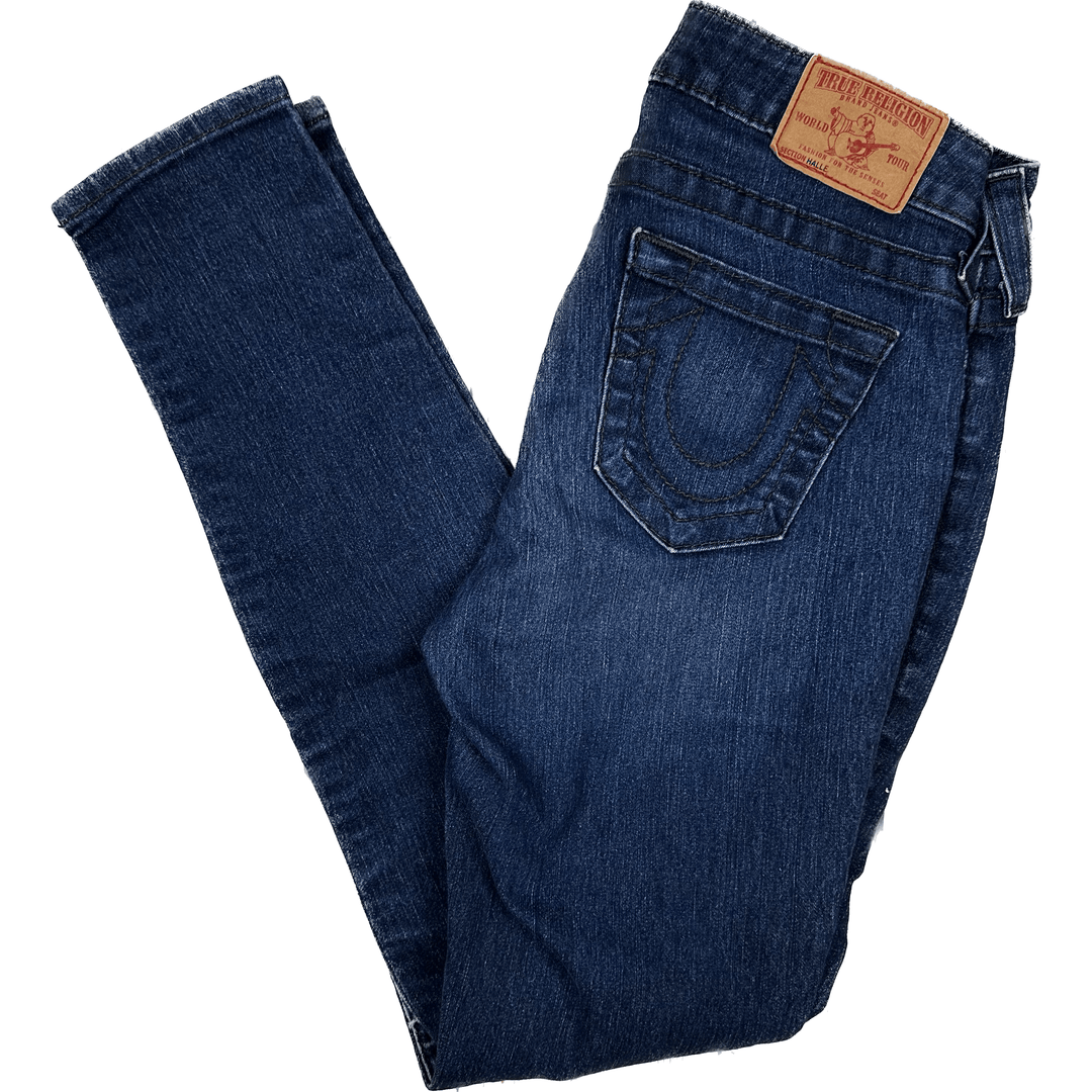 True Religion 'Halle' Dark Wash Skinny Jeans- Size 27 (9AU) - Jean Pool