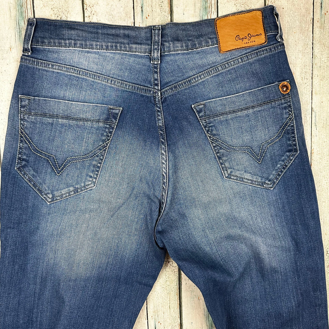 Pepe London- Mens "Kingston" Straight Jeans- Size 32/34 - Jean Pool