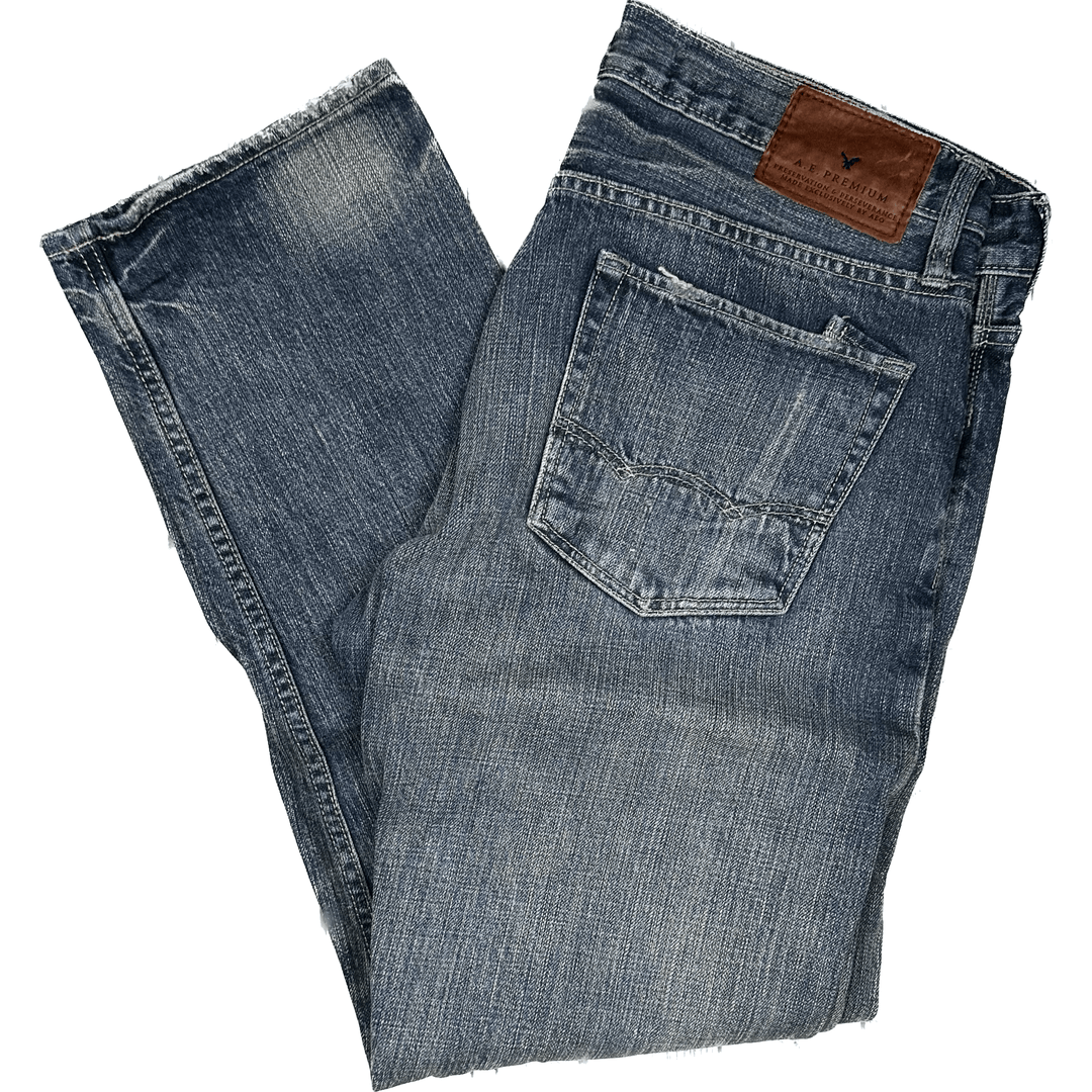 American Eagle Slim Straight Selvedge Jeans - Size 34/30 - Jean Pool
