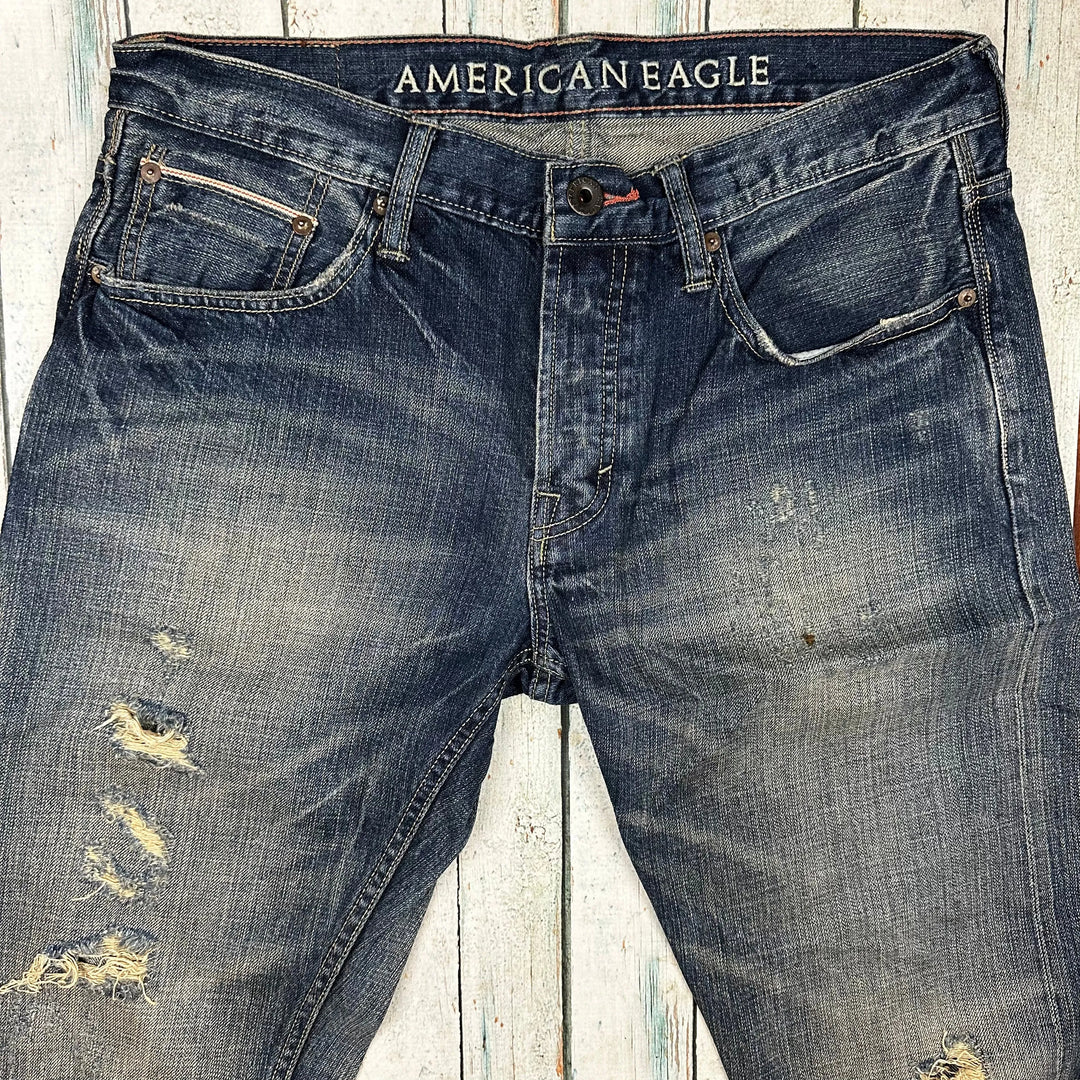 American Eagle Slim Straight Selvedge Jeans - Size 34/30 - Jean Pool