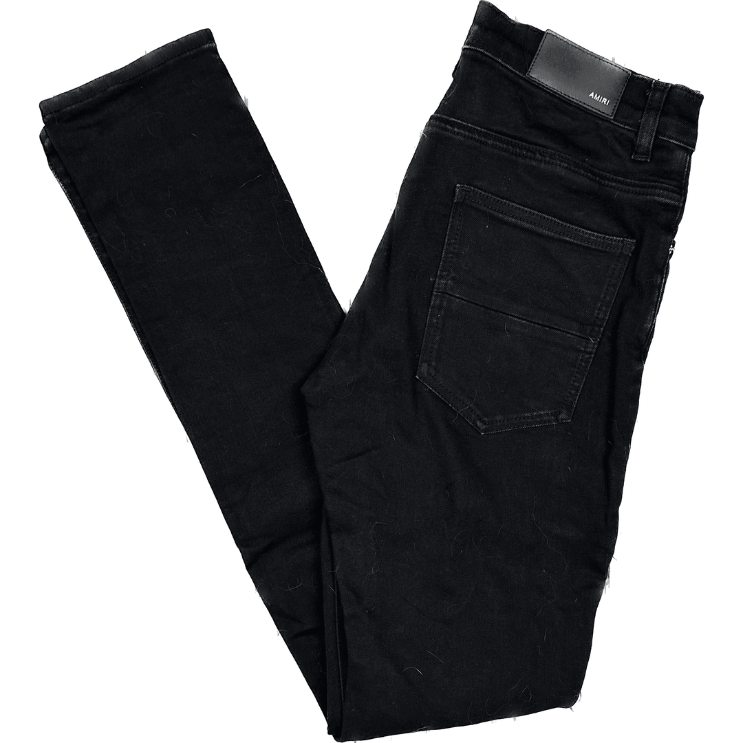 AMIRI Black Crystal Mens Destroyed Skinny Jean Size 30 - Jean Pool