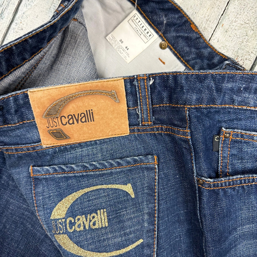 Just Cavalli Italian Ladies Distressed Boot Cut Jeans - Size 30 - Jean Pool