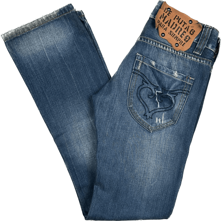 Puta De Madre Y2K Low Rise Straight Leg Jeans- Size 26 - Jean Pool