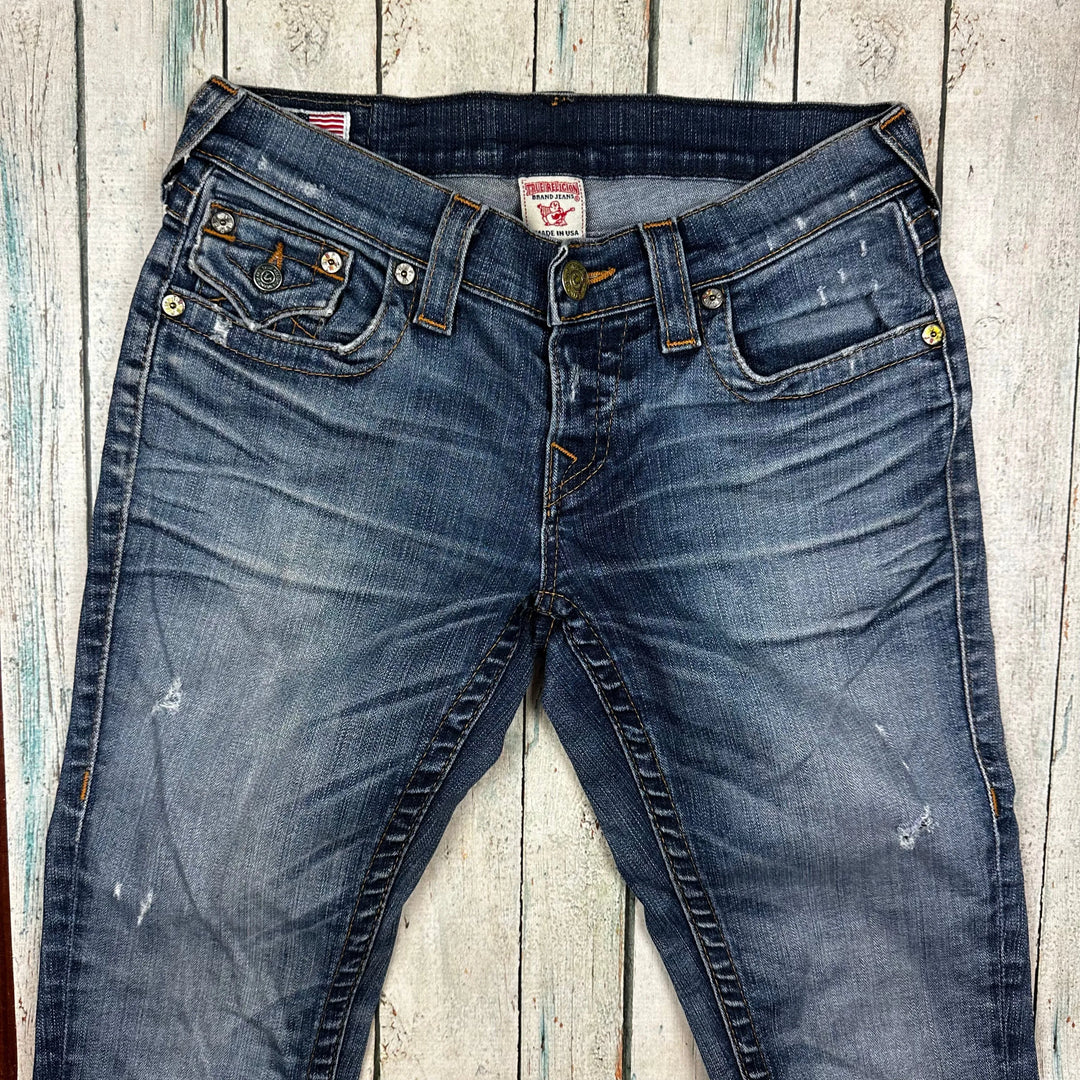 True Religion 'Cameron' Distressed Skinny Jeans- Size 25 - Jean Pool