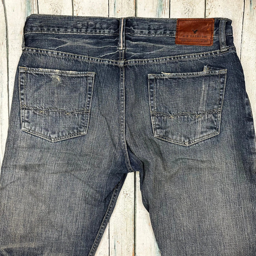 American Eagle Slim Straight Selvedge Jeans - Size 34/30 - Jean Pool