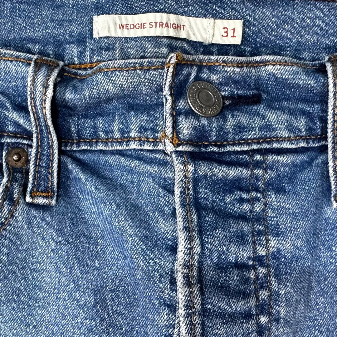 Reworked Levis 'Wedgie Straight' Jeans - Size 31 - Jean Pool