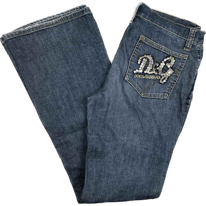 Dolce & Gabbana D&G Y2K Logo Pocket Jeans - Size 31 - Jean Pool