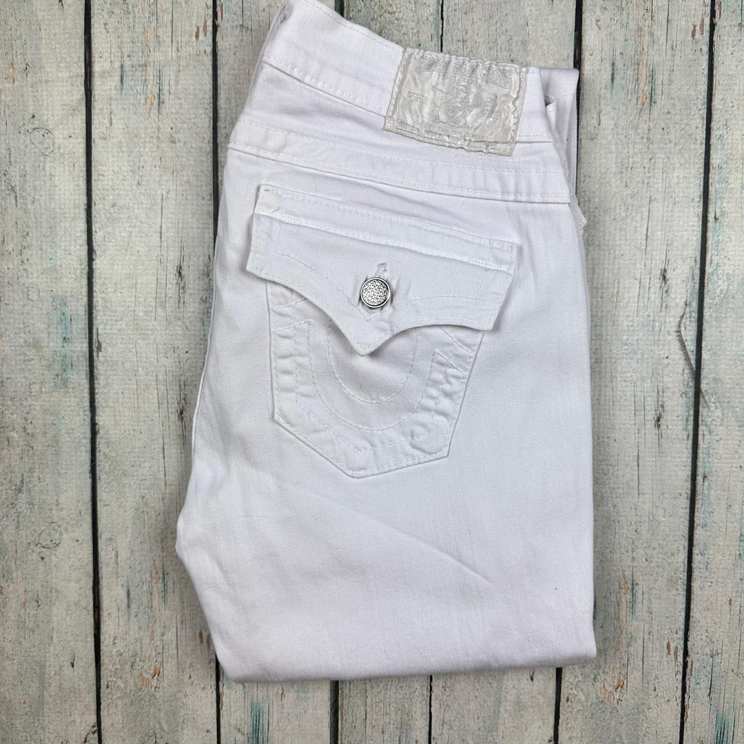 True Religion 'Misty' Low Rise Flap Pocket White Jeans- Size 27 - Jean Pool