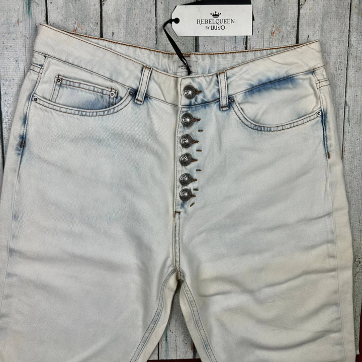 NWT - LUI-JO Italian Bleached 'Lungo' Easy Fit Fit Jeans -Size 30 - Jean Pool