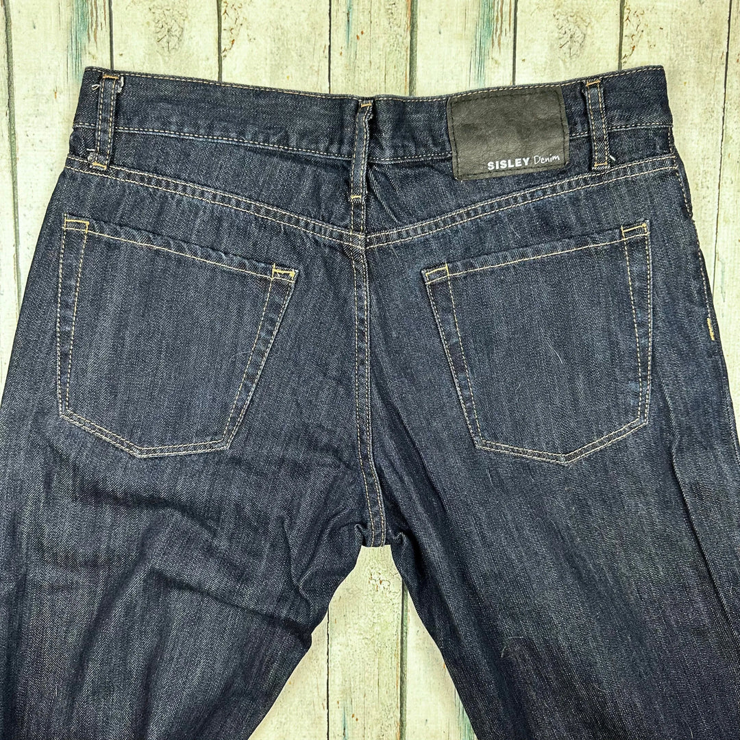 Sisley Italian Mens Straight Leg Jeans -Size 35/35 - Jean Pool
