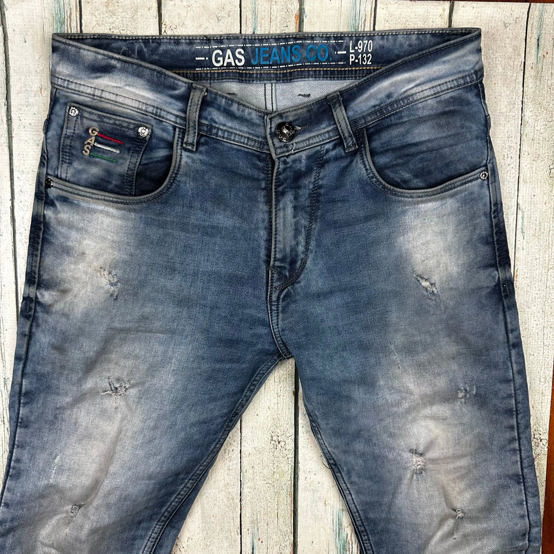 GAS Italian Mens Slim Fit Denim Jeans -Size 32 - Jean Pool