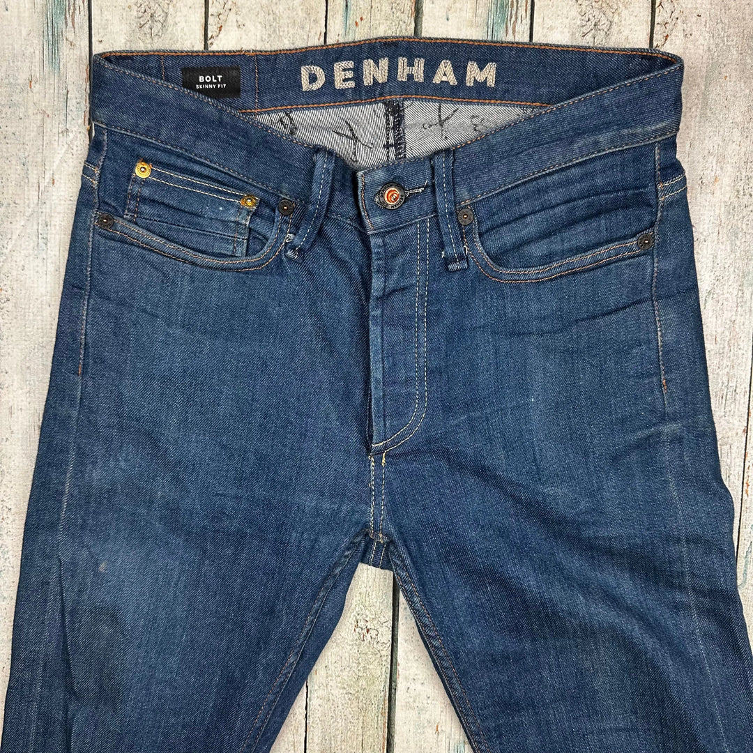 Denham 'Bolt' Skinny Mens Selvedge Jeans - Size 28 - Jean Pool