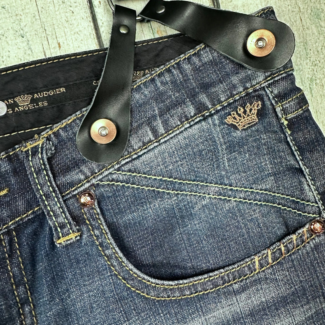 Christian Audigier Ladies 'Folk' Suspender Jeans - Size 28 - Jean Pool