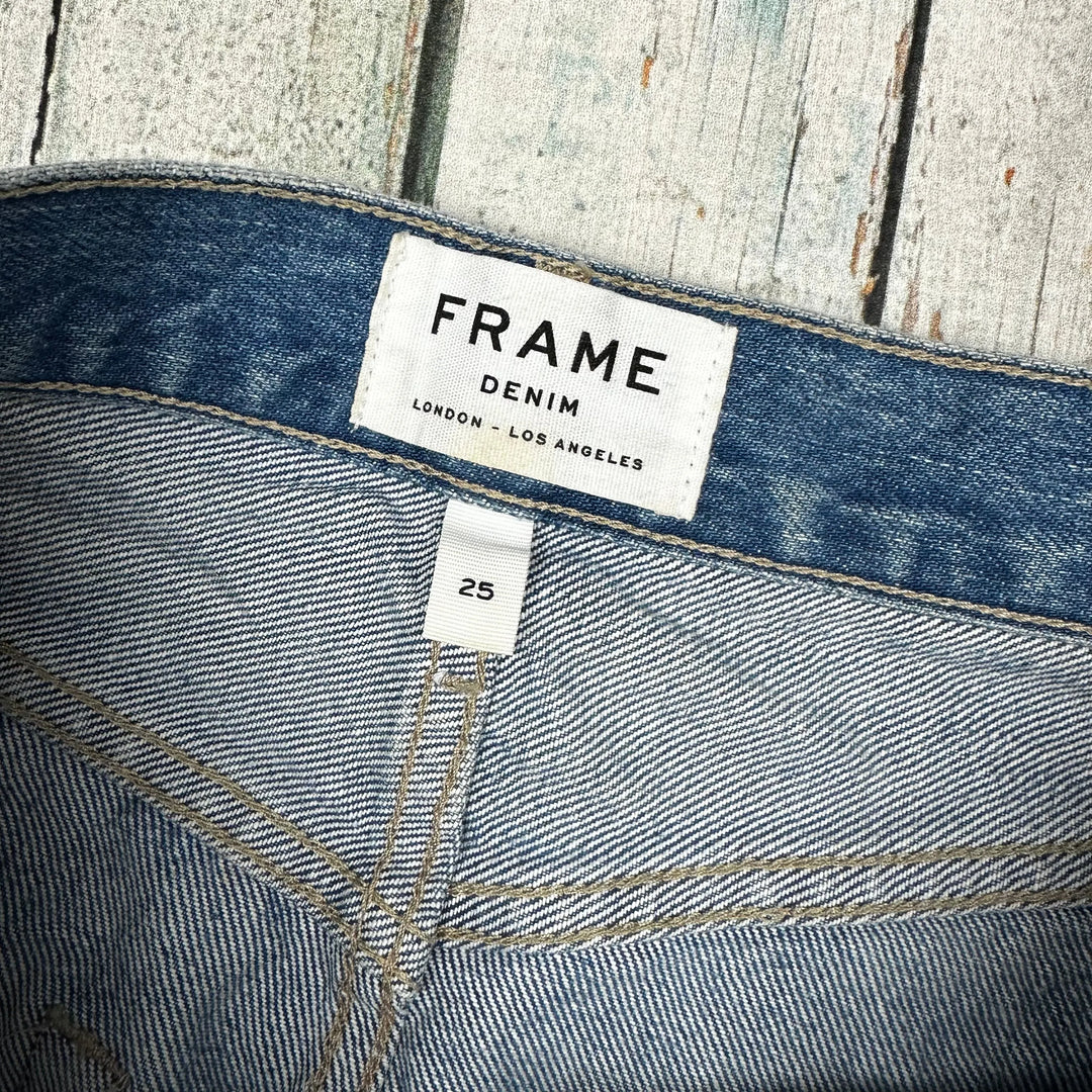 NEW - Frame USA Denim 'Elsden' Studded Skirt - Size 25 - Jean Pool
