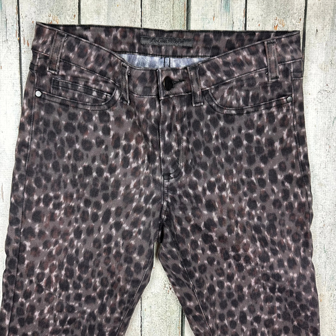 Scanlan & Theodore Australian Made Leopard Print Jeans- Size 6 - Jean Pool
