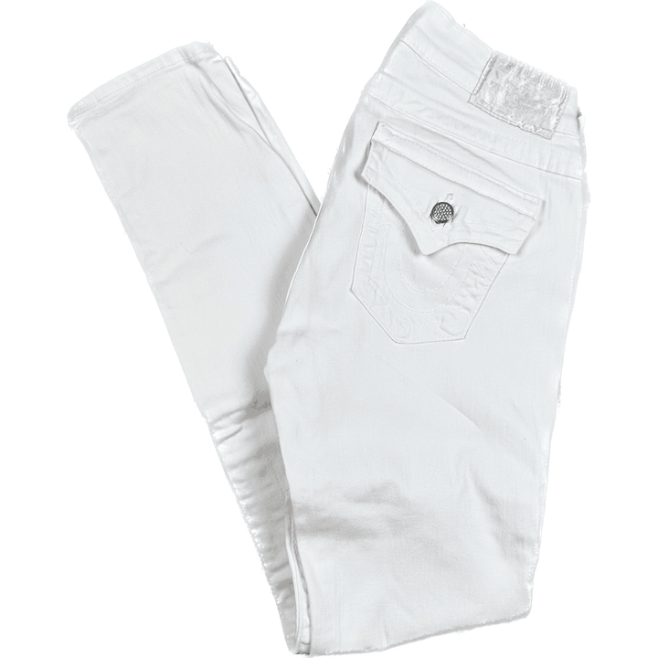 True Religion White Misty Jeans