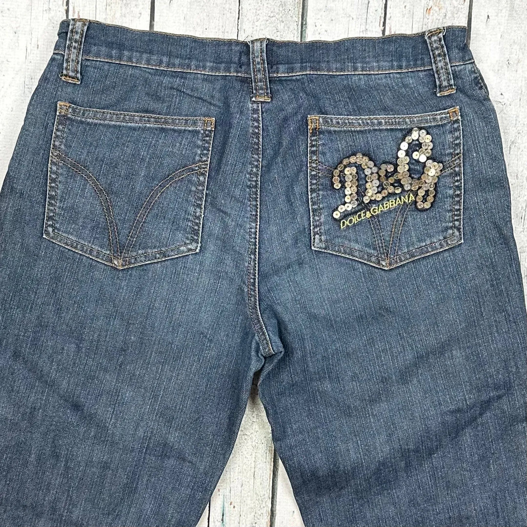 Dolce & Gabbana D&G Y2K Logo Pocket Jeans - Size 31 - Jean Pool