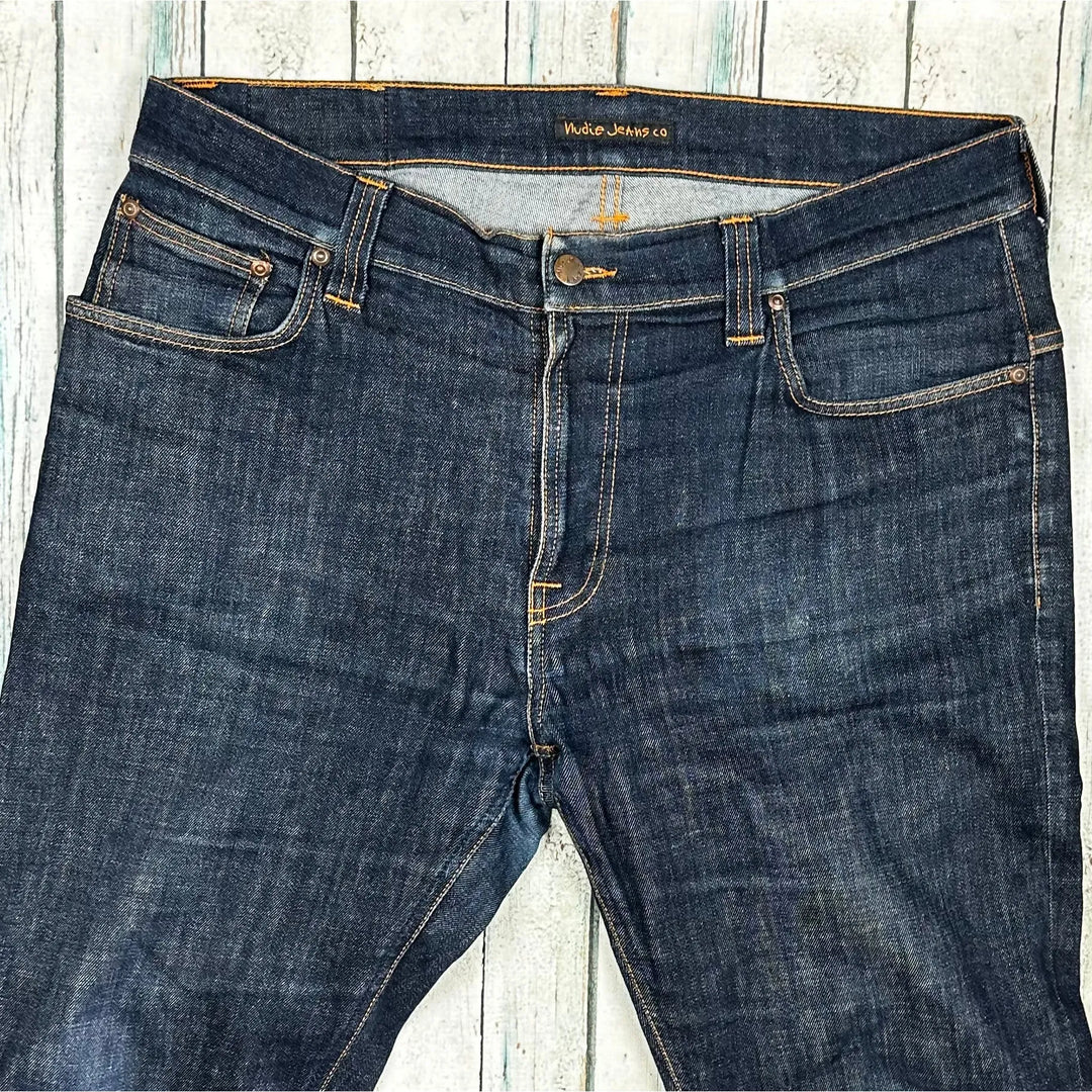 Nudie Jeans Co. 'Thin Finn' Organic Dry Twill Wash Jeans - Size 38S - Jean Pool