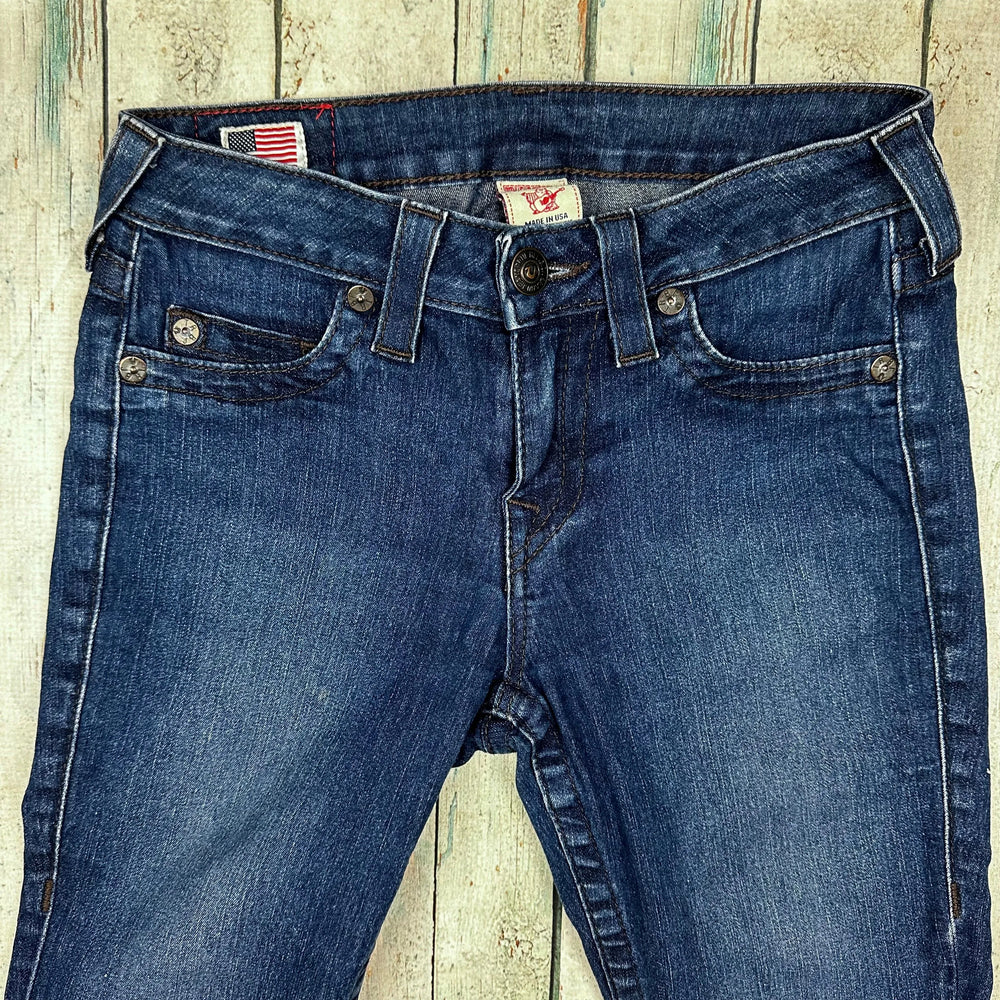 True Religion 'Halle' Dark Wash Skinny Jeans- Size 27 (9AU) - Jean Pool