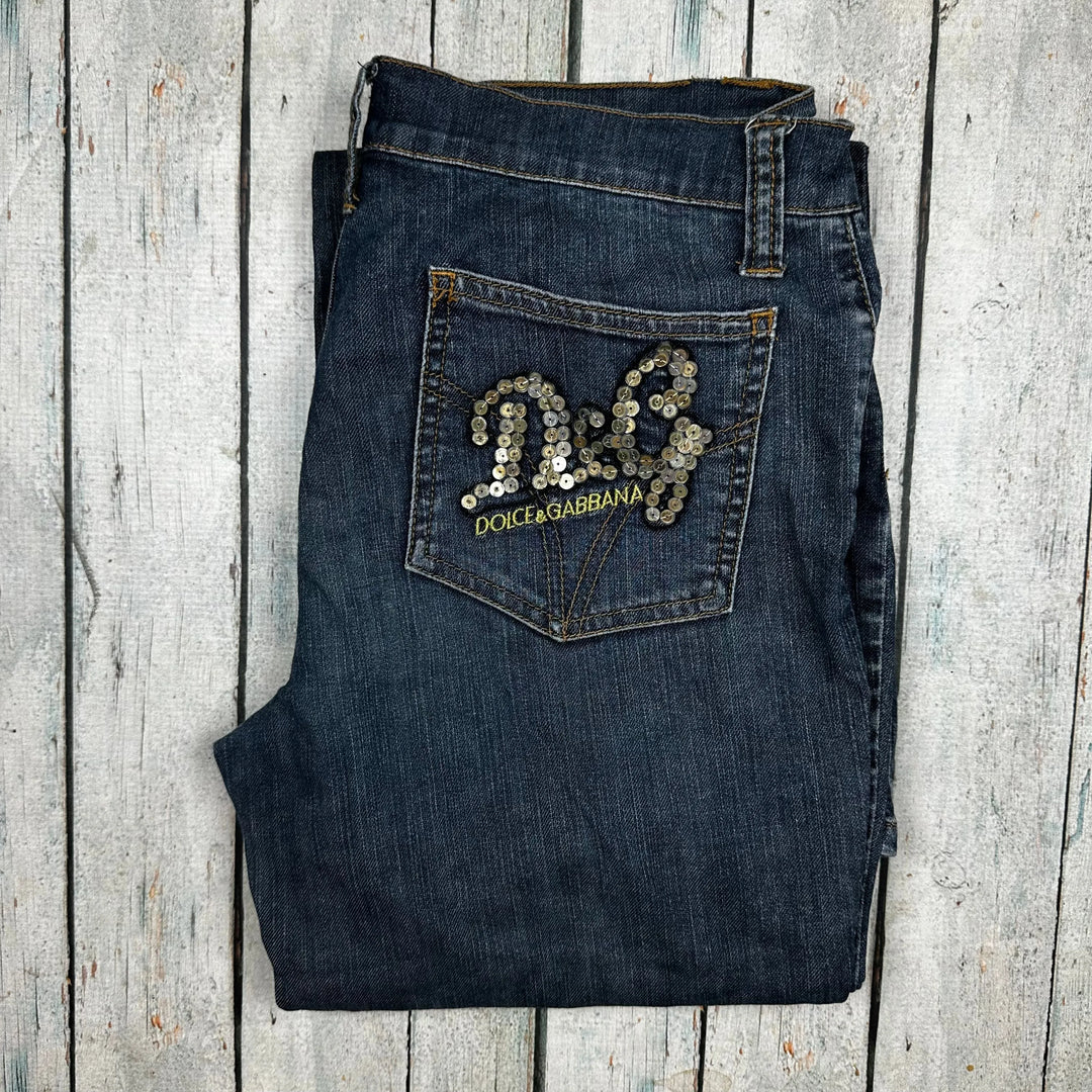 Dolce & Gabbana D&G Y2K Logo Pocket Jeans - Size 31 - Jean Pool