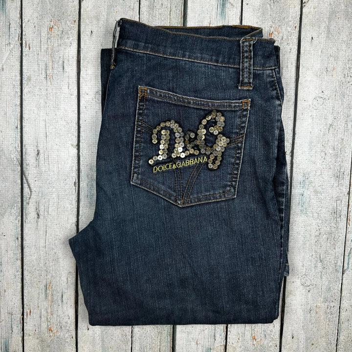 Dolce & Gabbana D&G Y2K Logo Pocket Jeans - Size 31 - Jean Pool