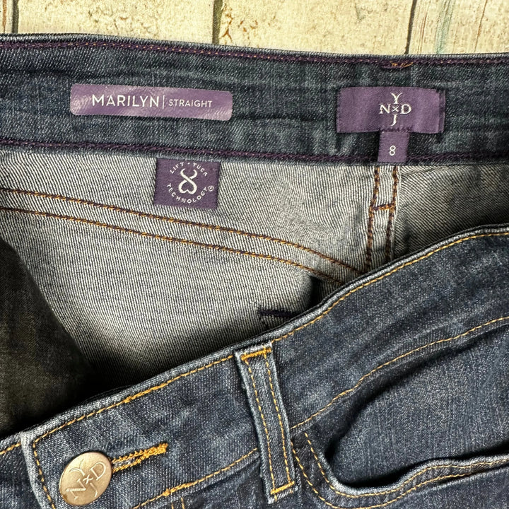 NYDJ 'Lift & Tuck' MARILYN Straight Leg Jeans -Size 8US suit 12AU - Jean Pool