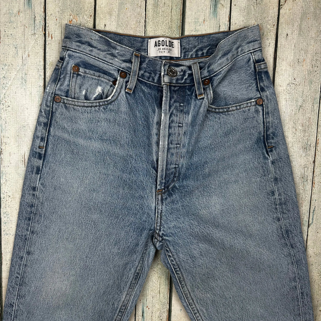 AGOLDE Blue High Rise 'Riley' Jeans- Size 23 - Jean Pool