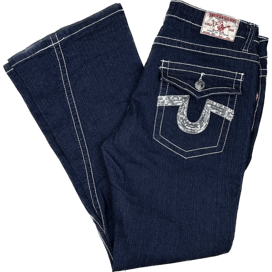 True Religion 'Joey' Twisted Seam Boot Flare Jeans- Size 32 - Jean Pool