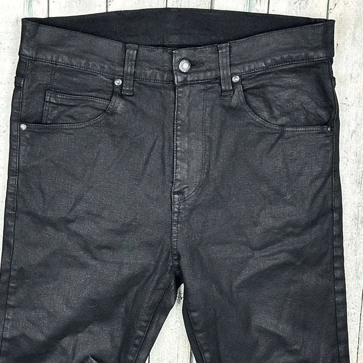 Dr Denim Black Coated Skinny Jeans- Size 30/32 - Jean Pool