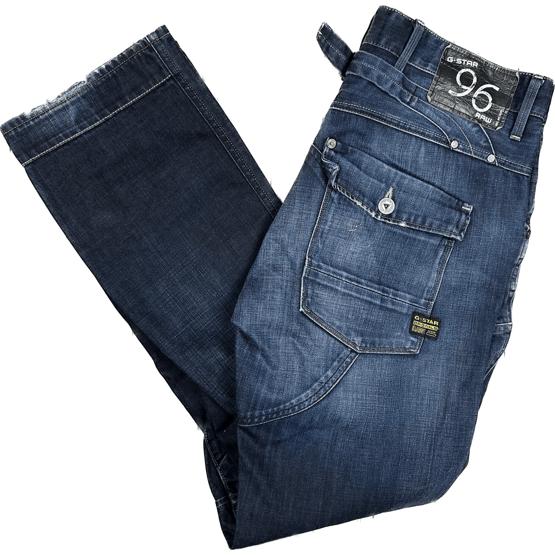 G Star RAW Elwood Heritage Embro '96' Tapered Jeans -Size 34/34 - Jean Pool