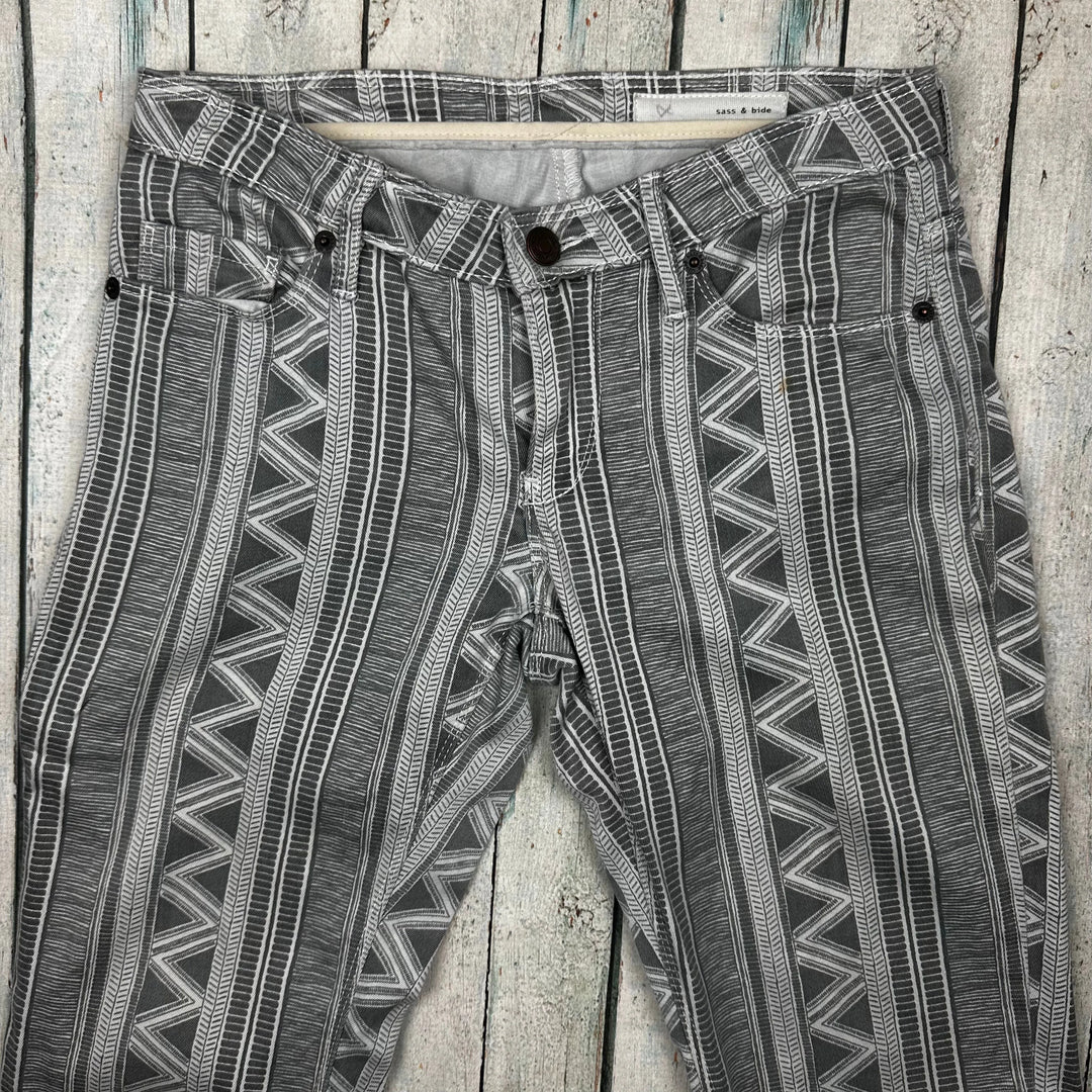 Sass & Bide 'Love Story' Print Slim fit Jeans -Size 24 - Jean Pool