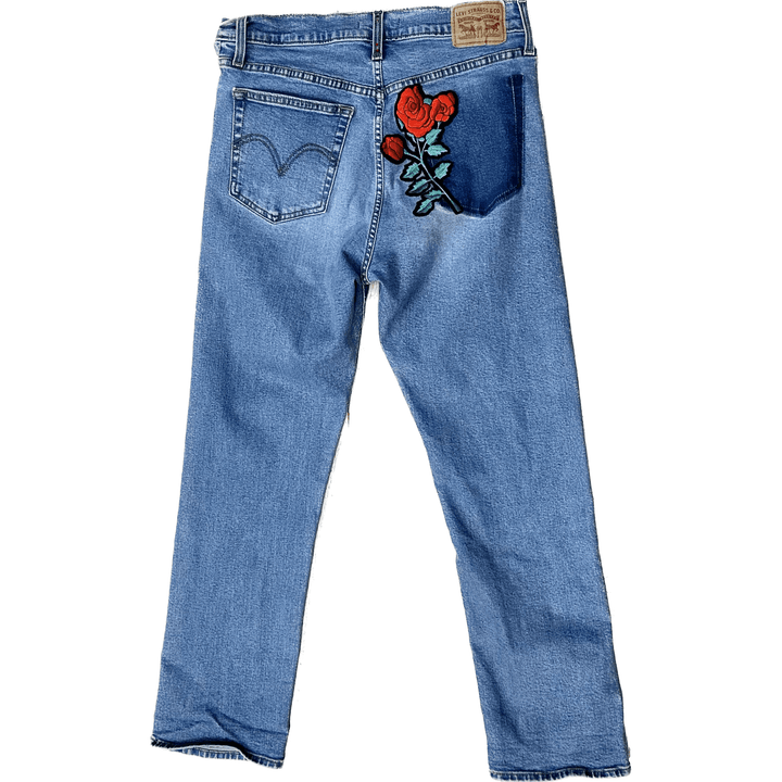 Reworked Levis 'Wedgie Straight' Jeans - Size 31 - Jean Pool