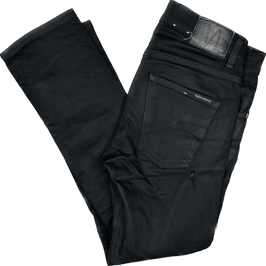 Nudie Jeans Co. 'Grim Tim' Dry Ever Black Wash Jeans - Size 32/30 - Jean Pool