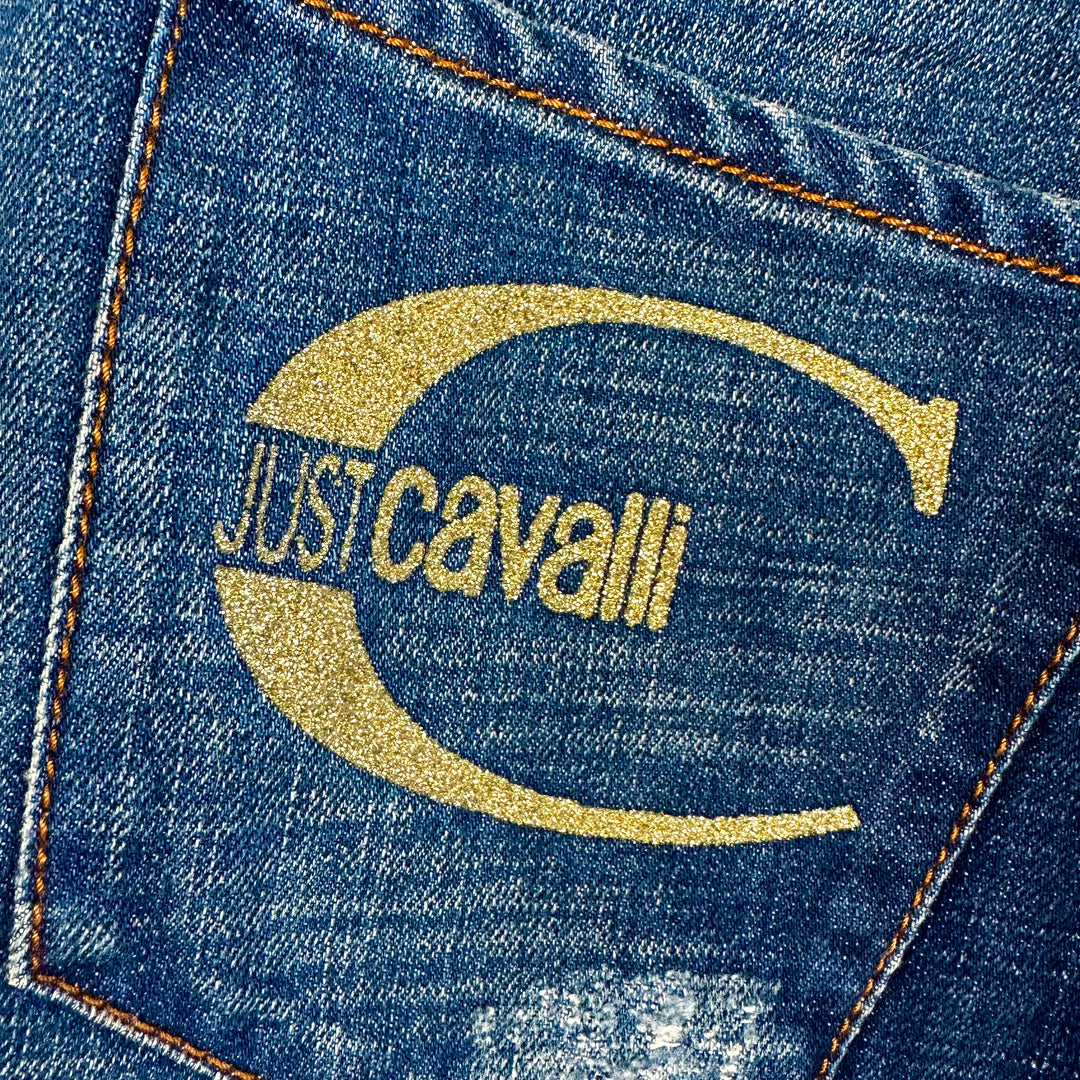 Just Cavalli Italian Ladies Distressed Boot Cut Jeans - Size 30 - Jean Pool