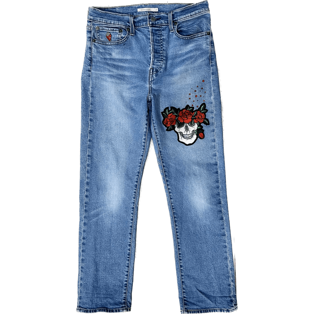 Reworked Levis 'Wedgie Straight' Jeans - Size 31 - Jean Pool
