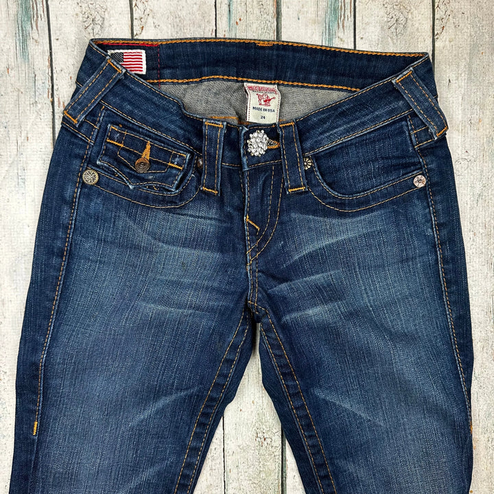 True Religion 'Becky' Diamante Bootcut Jeans- Size 24 - Jean Pool