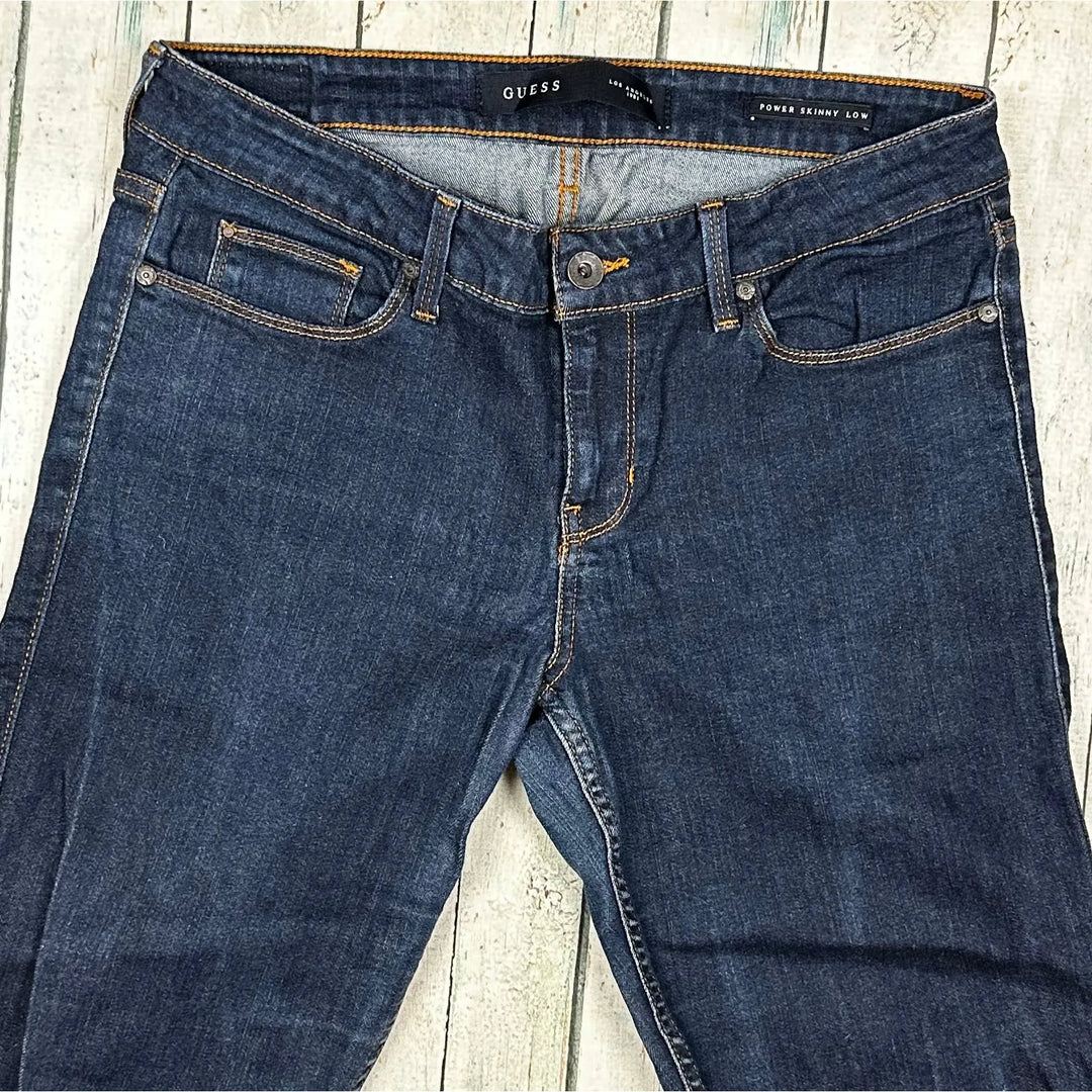 Guess 'Power Skinny Low' Dark Wash Jeans - Size 30 or 12 AU - Jean Pool