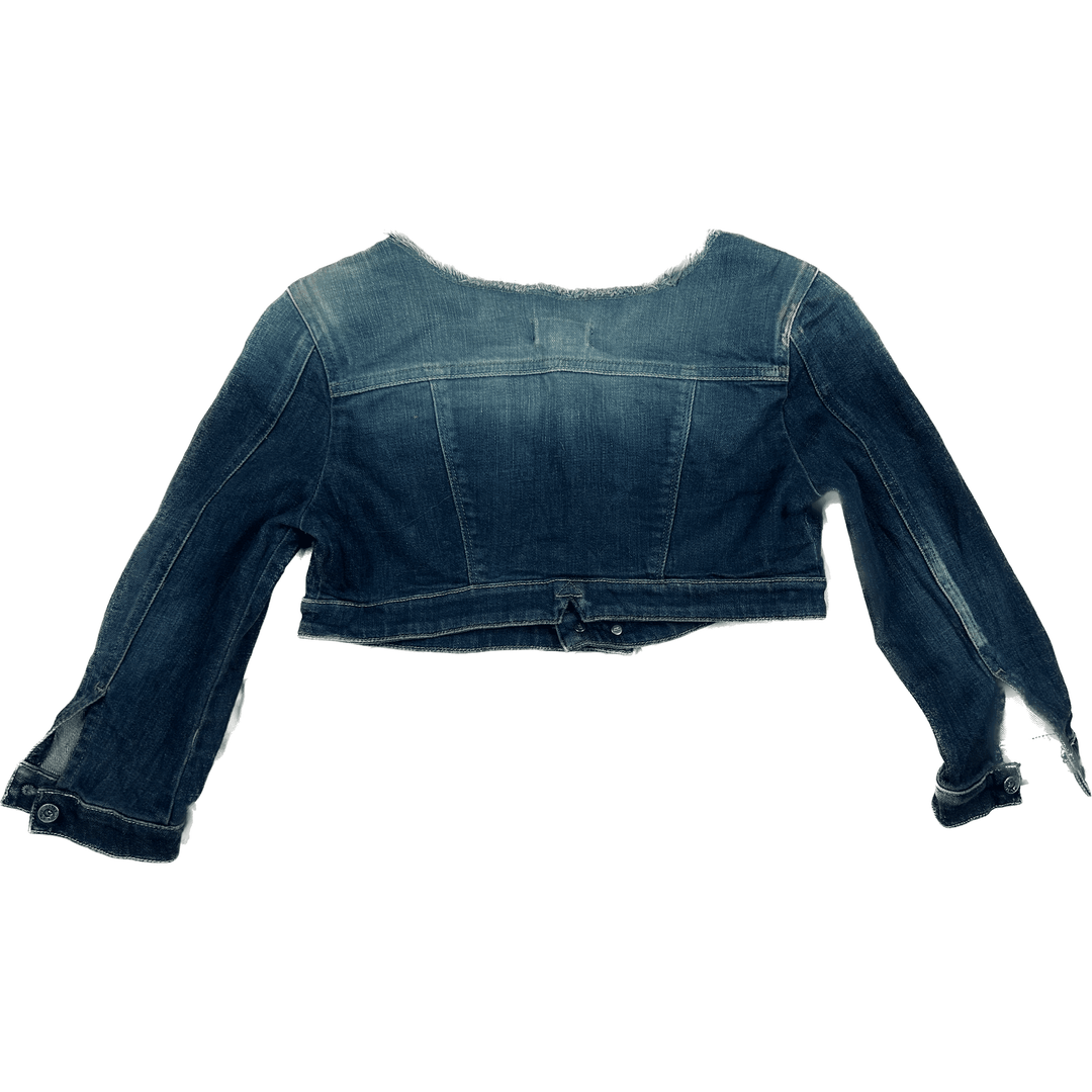 Diesel Cropped Stretch Denim Jacket - Size S - Jean Pool