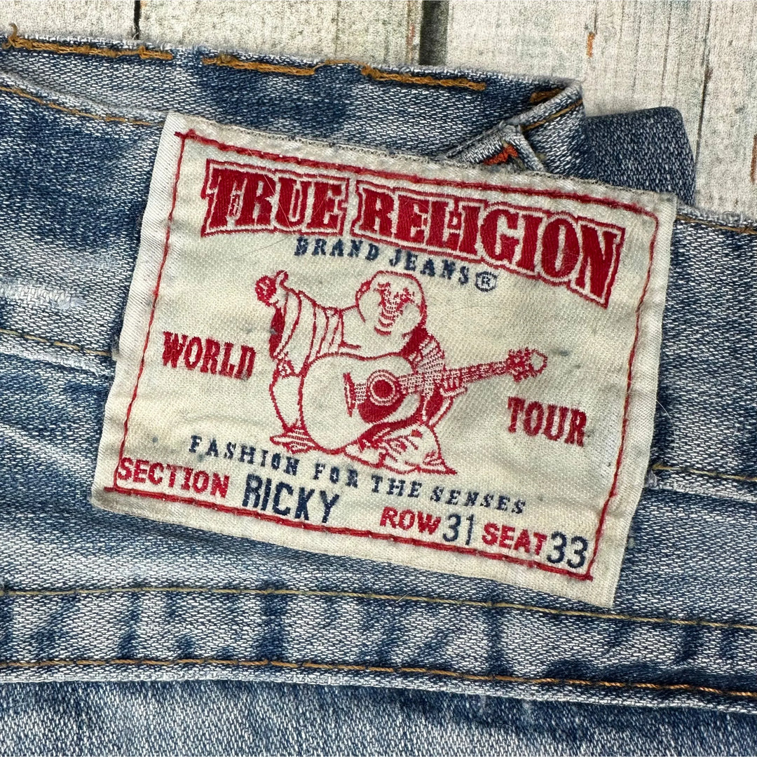 True Religion Mens 'Ricky' Relaxed Straight - Size 31 - Jean Pool