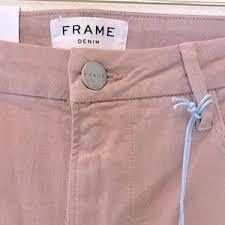 NWT- Frame Denim 'Le Crop Mini Boot' Step hem Dusty Rose Jeans  -Size 28