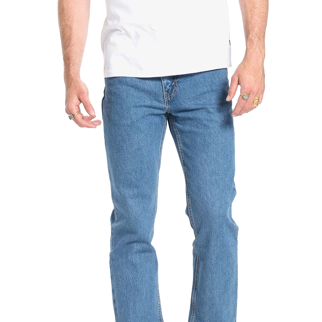 Levis 516 Straight Leg Raw Hem Crop Denim Jeans - Size 32
