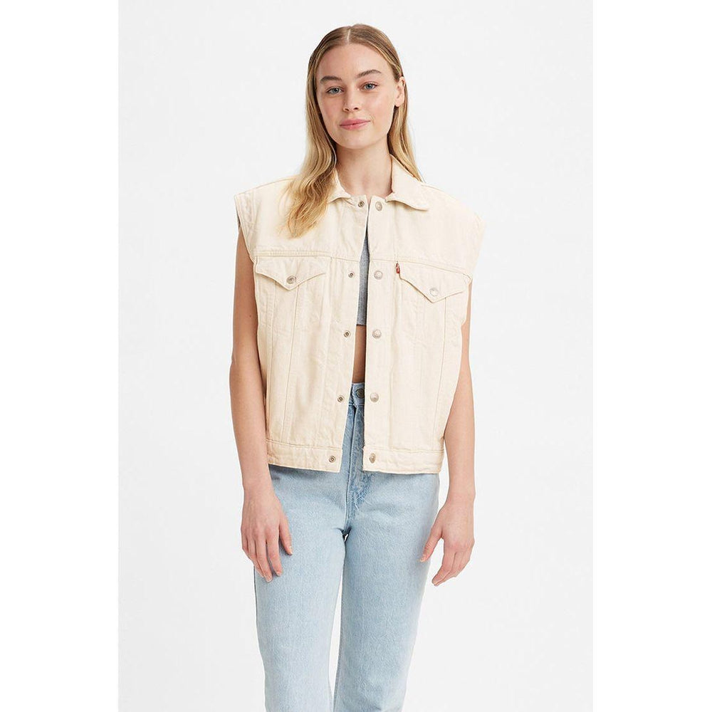 NWT - Levis Wellthread Sleeveless Trucker Jacket - Size L - Jean Pool