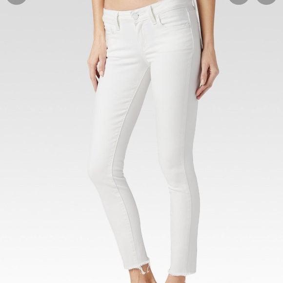 Paige Denim 'Verdugo Ankle' White Stretch Jeans- Size 28