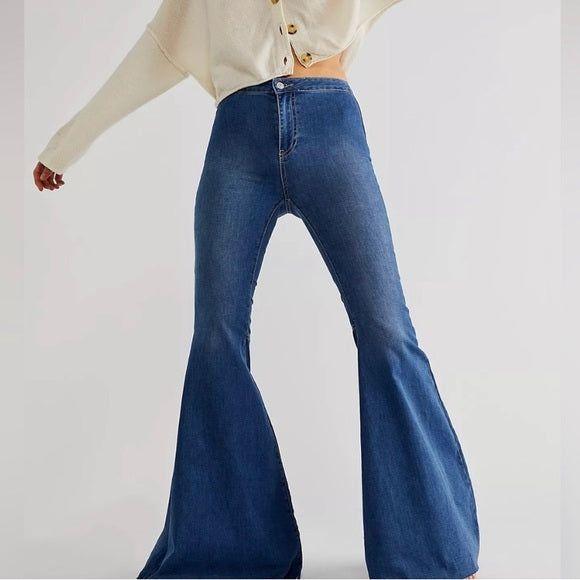 Free People Bell Bottom Super Flare Jeans -Size 25" - Jean Pool