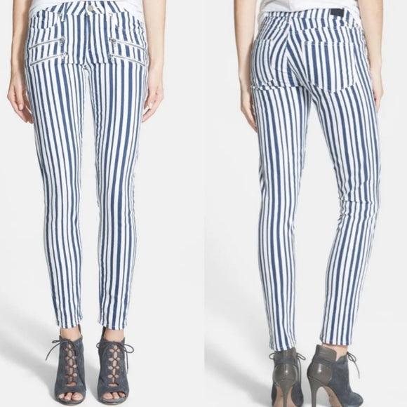 NWT - Paige 'Edgemont' Cyprus Stripe Slim Fit Jeans - Size 26"